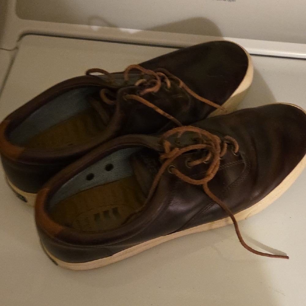 Sperry Dark Brown Leather Sneakers